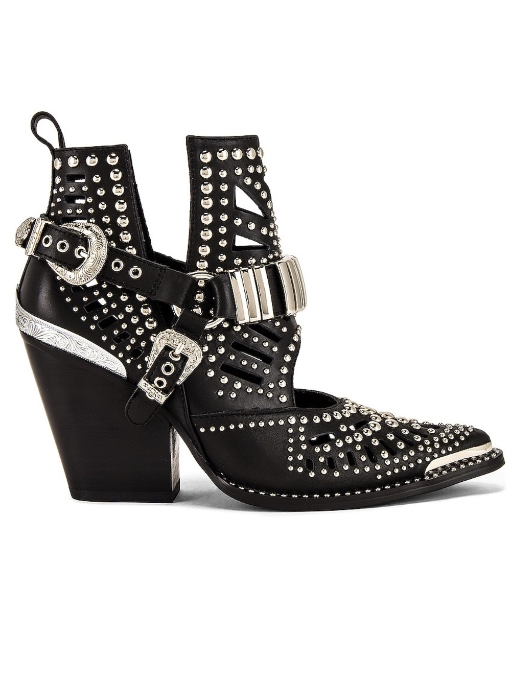 🆕{Jeffrey Campbell} Valdosta Studded Leather Block Heel Bootie’s
